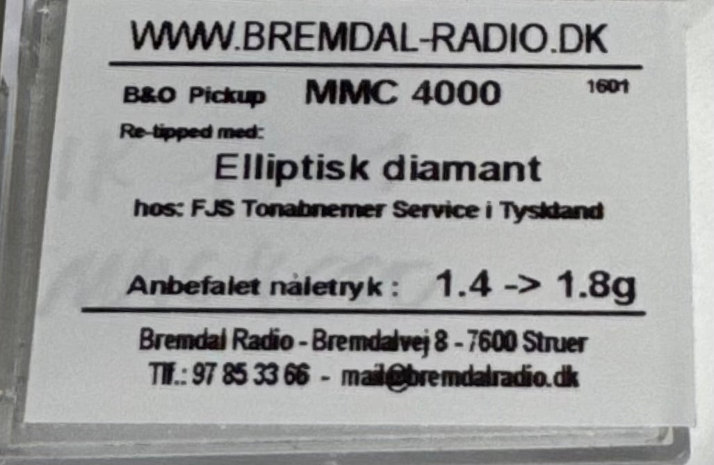 MMC 4000 retippet med Elliptisk diamant (1601)