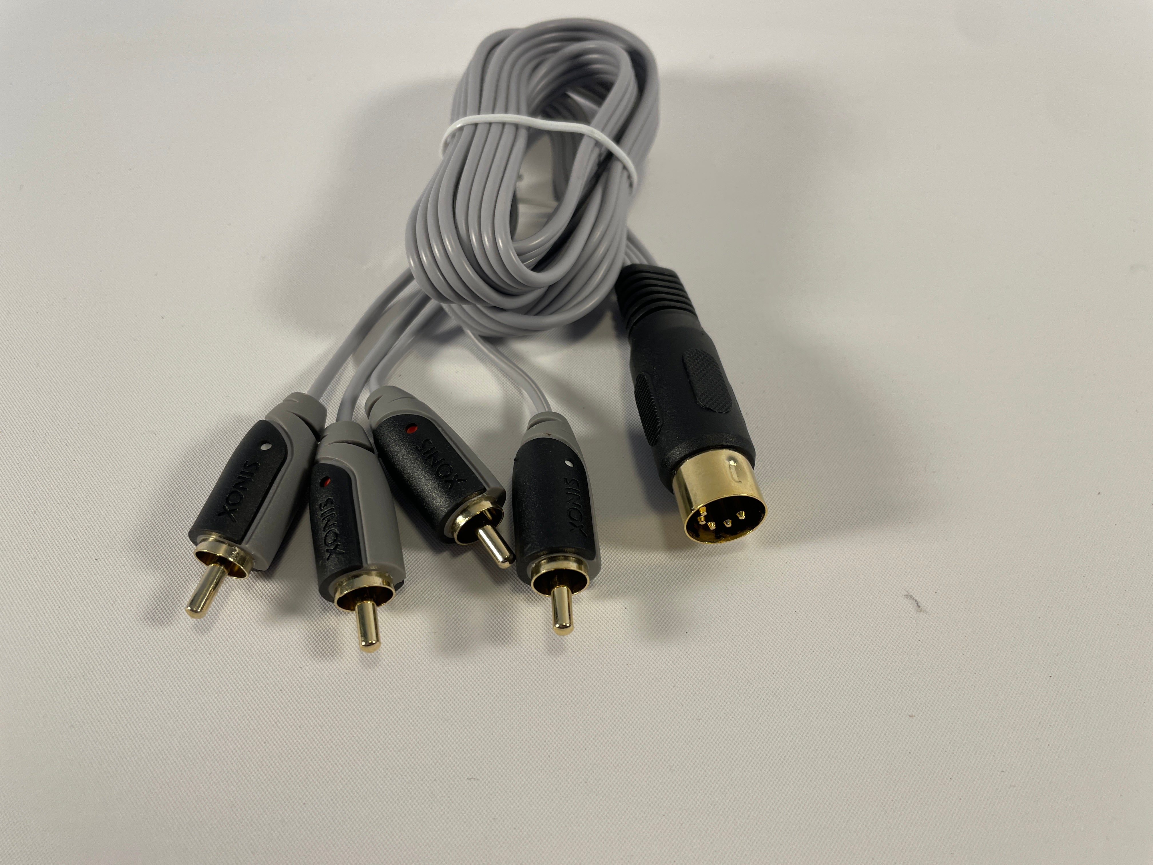 Kabel 5 pol Din Han til Phono (RCA)