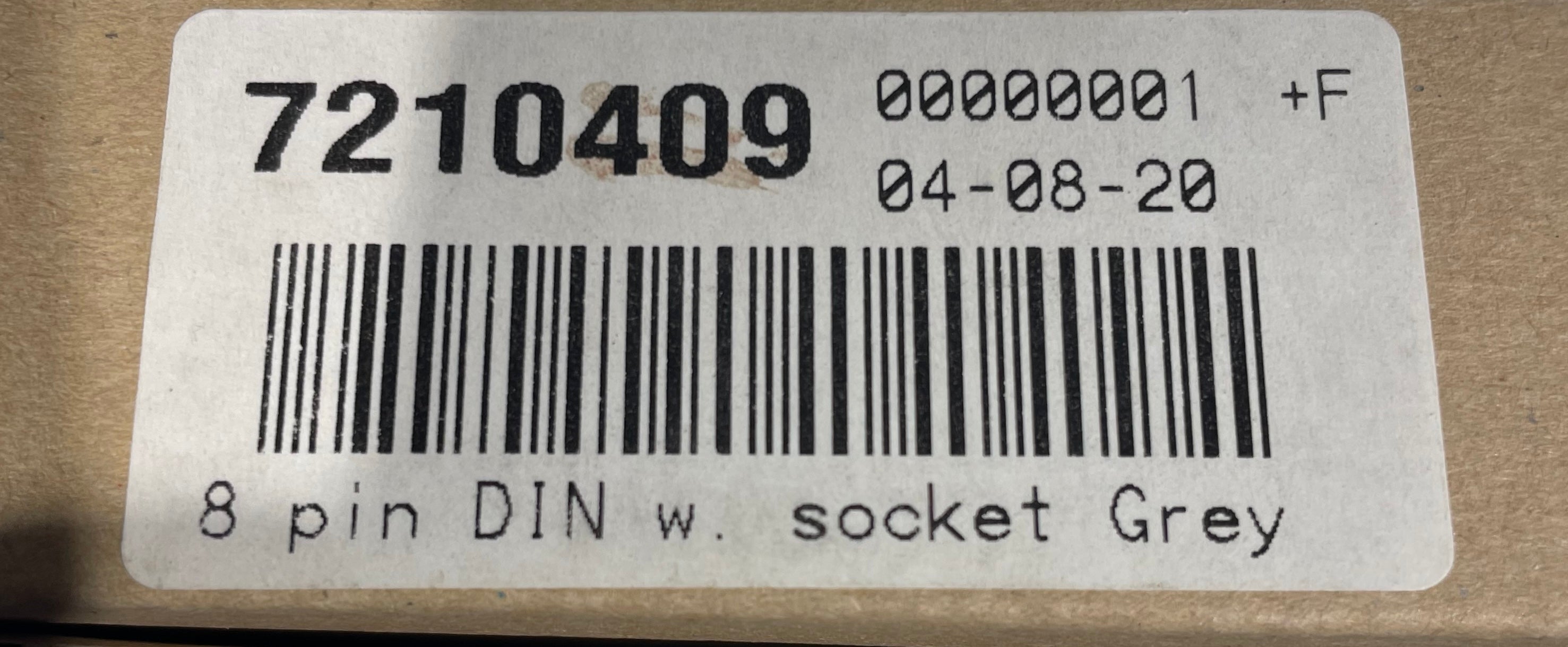 8 Pin DIN wall Socket Grey