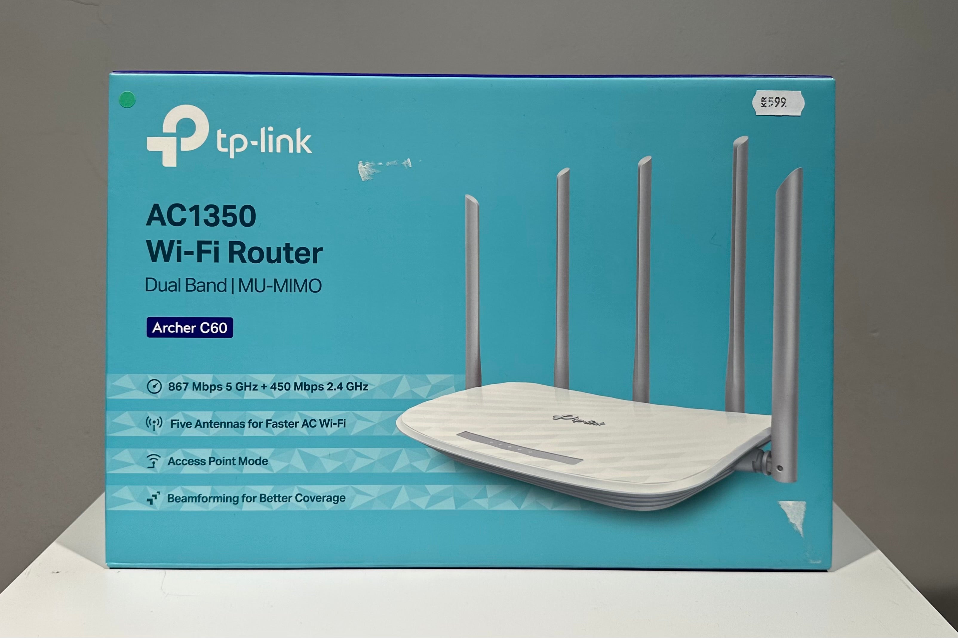 TP-Link AC1350 Wireless Dual Band Router, 802.11ac, 867Mbps, white
