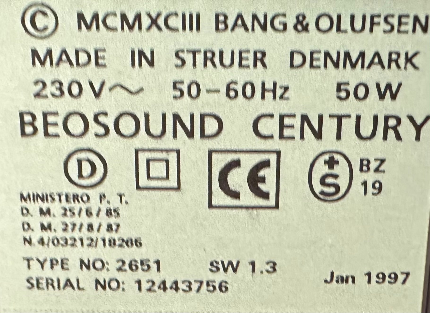 BeoSound Century MK2 Rød (12443756)