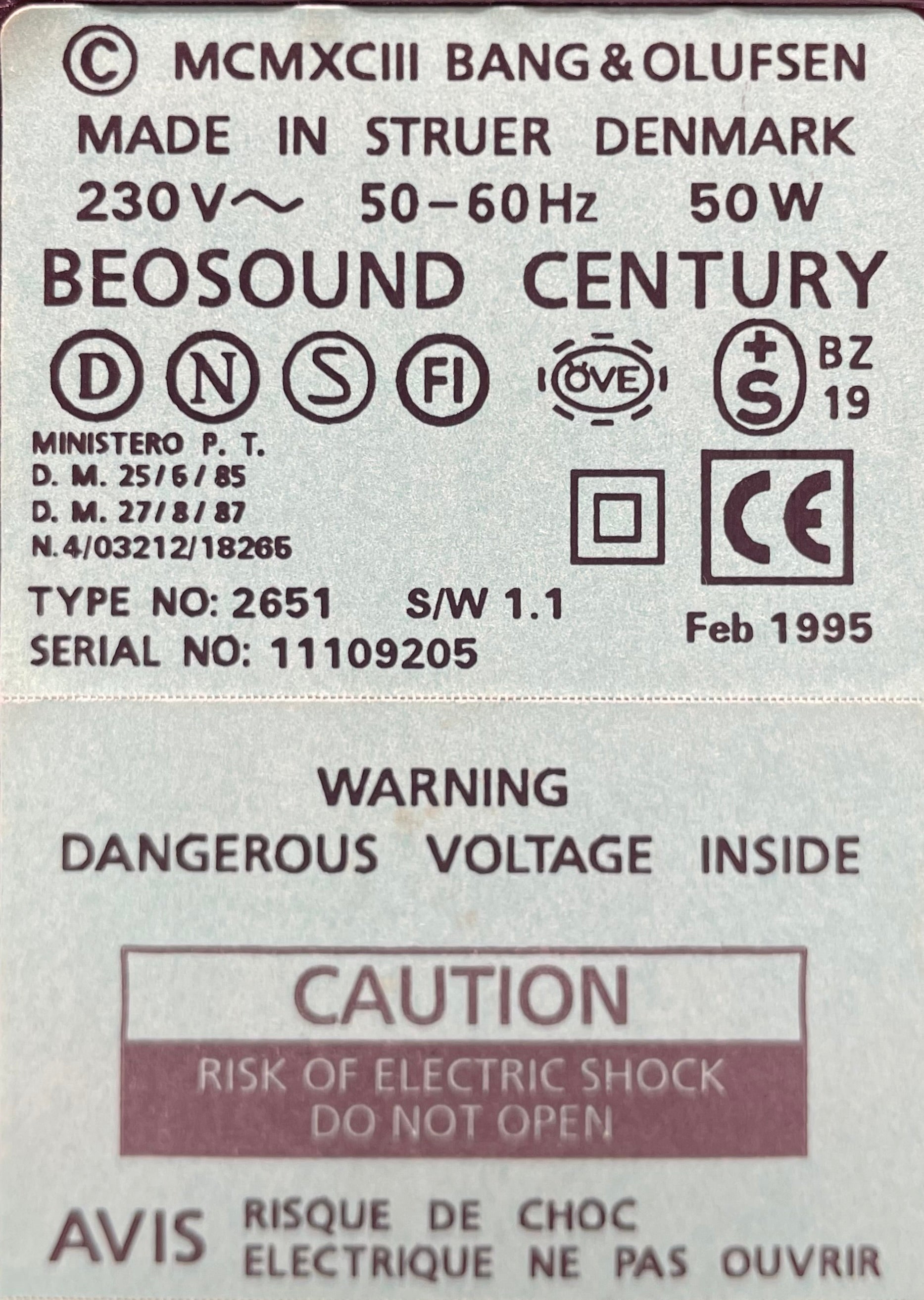 BeoSound Century Blå (11109205)